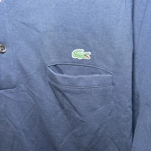 LACOSTE Mens Polo Shirt Size 8 3XL Navy Blue Cotton Quiet Luxury Golf Career - Picture 3 of 12